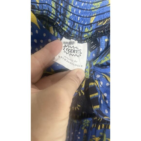 Anthropologie X Joao Incerti Strappy Bandeau Maxi Smocked Halter Dress Plus 1X - Picture 7 of 12